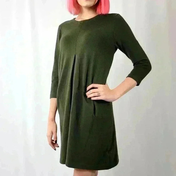 Tyler Boe Dresses & Skirts - Tyler Boe Cashmere Olive Green Sweater Dress - S